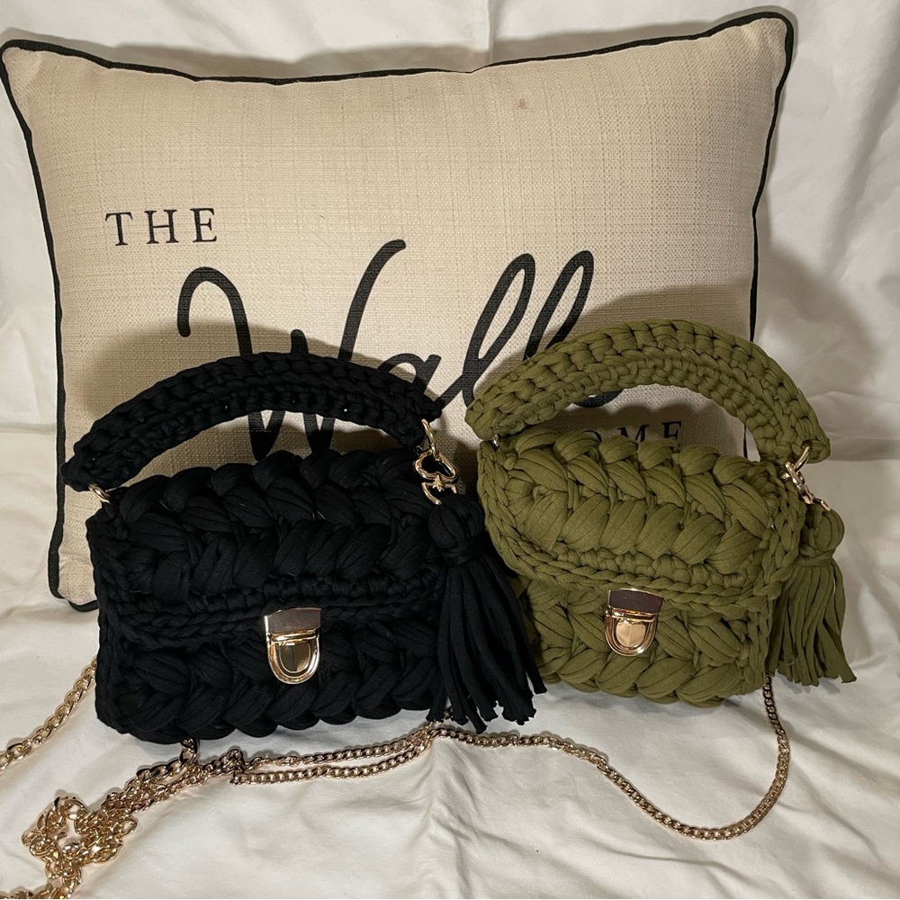 Handmade tshirt yarn handbags